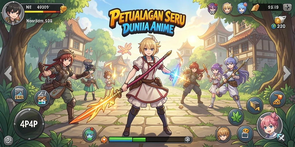 Tampilan gameplay anime yang menakjubkan di 4P4P.