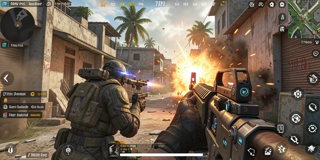 Tangkapan layar dari gameplay seru 77RP yang penuh aksi.