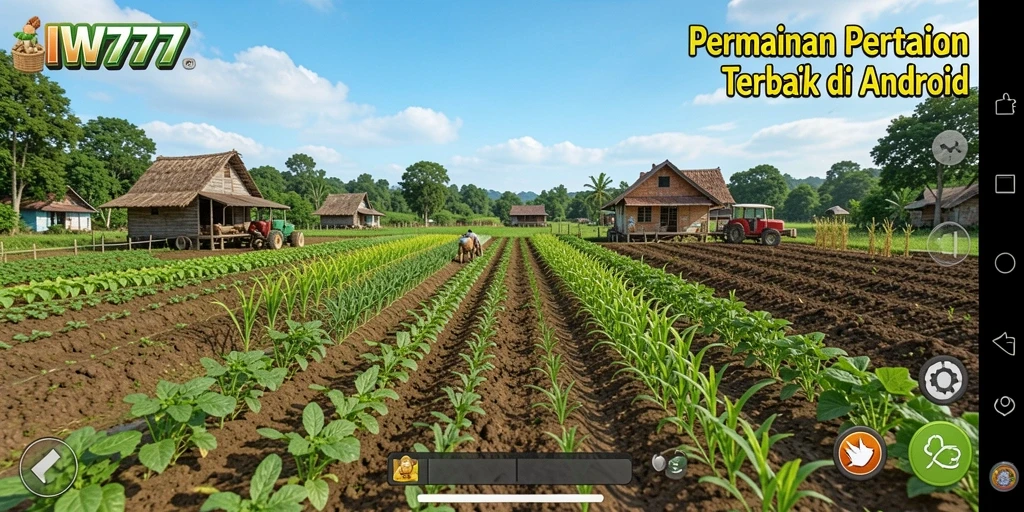 Screenshot gameplay IW777 dengan aktivitas bertani yang menyenangkan.