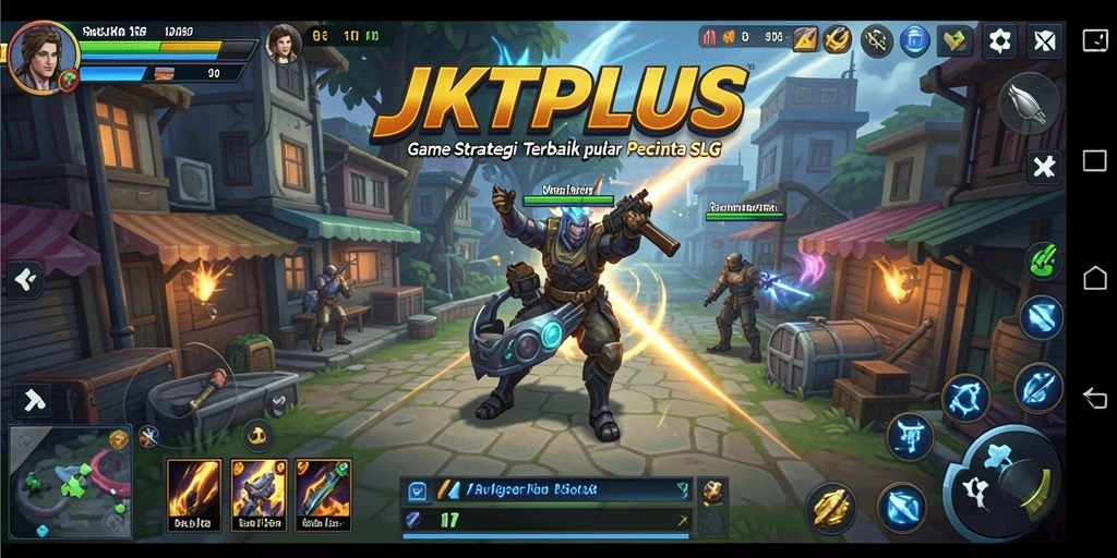 Tampilan dinamis gameplay JKTPLUS yang penuh strategi.
